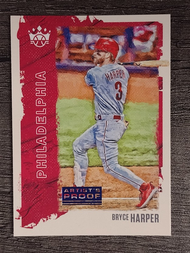 2021 Diamond Kings Artist Proof Blue #85 Bryce Harper