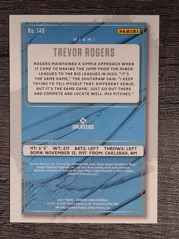 2021 Diamond Kings Artist Proof Blue #140 Trevor Rogers SP