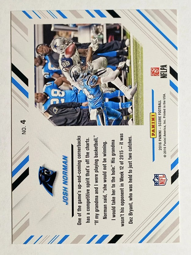 2016 Score No Fly Zone Gold #4 Josh Norman