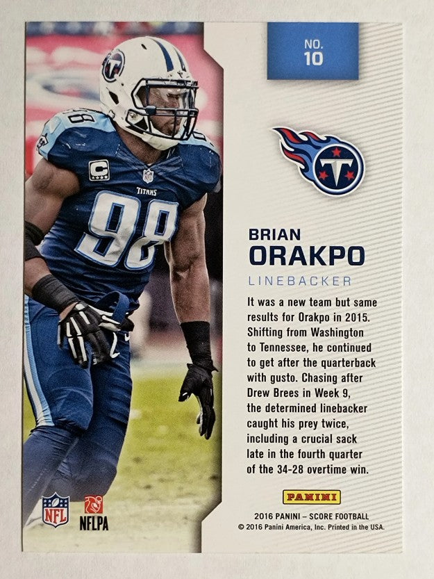 2016 Score Sack Attack #10 Brian Orakpo