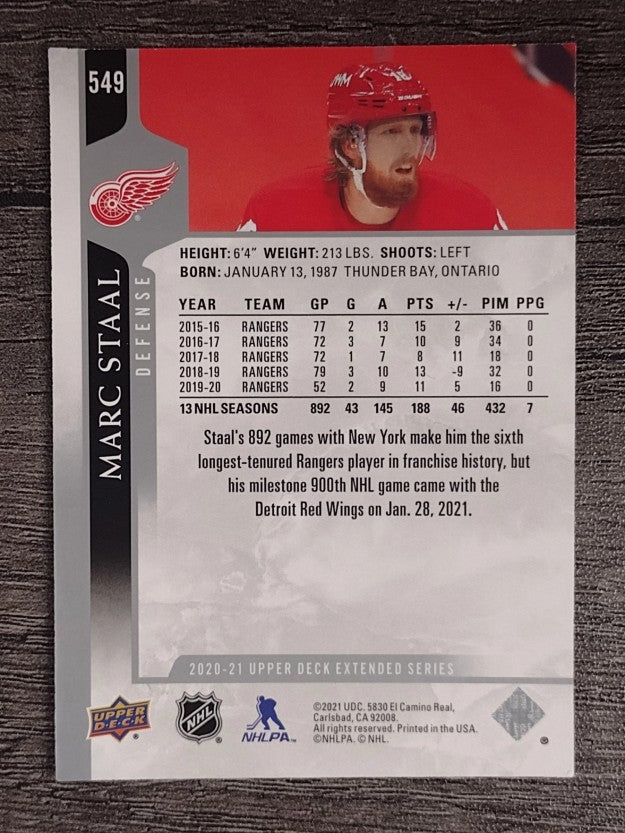 2020-21 Upper Deck #549 Marc Staal