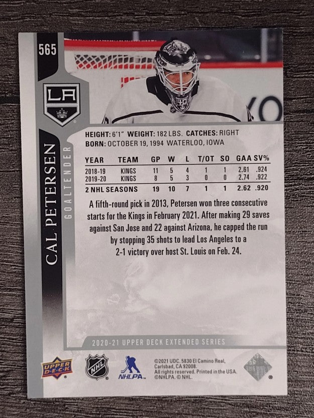 2020-21 Upper Deck #565 Cal Petersen