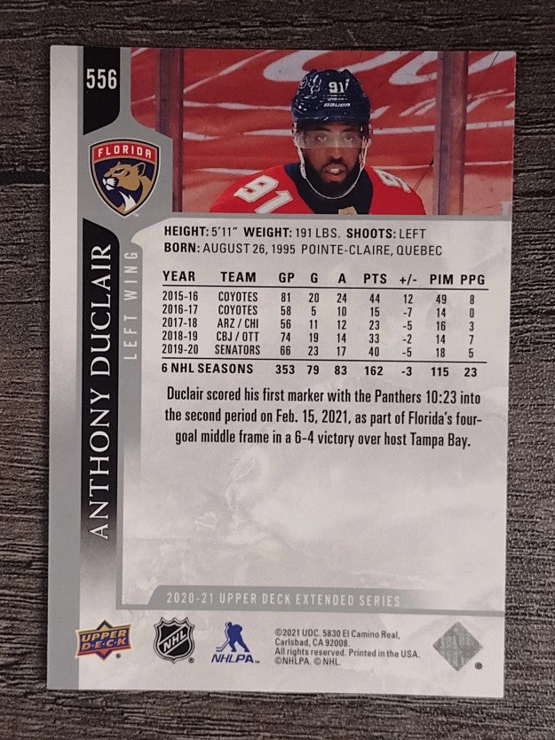 2020-21 Upper Deck #556 Anthony Duclair