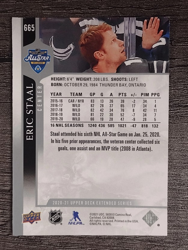 2020-21 Upper Deck #665 Eric Staal AS