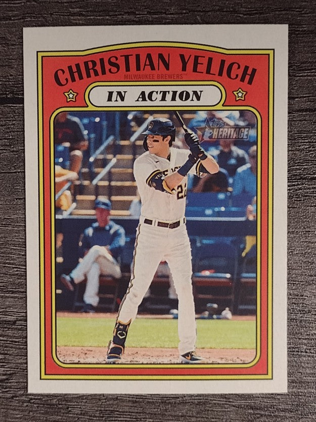2021 Topps Heritage #252 Christian Yelich IA