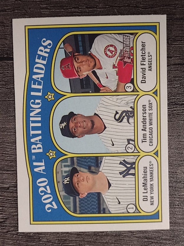 2021 Topps Heritage #86 David Fletcher/DJ LeMahieu/Tim Anderson LL