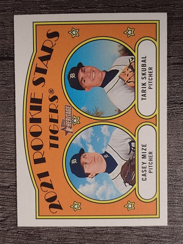 2021 Topps Heritage #253 Casey Mize RC/Tarik Skubal RC