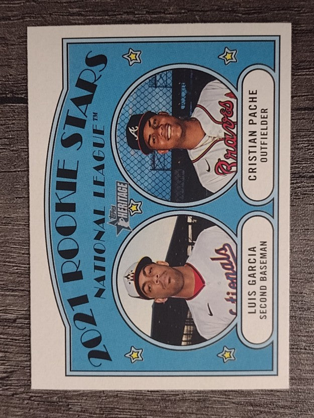2021 Topps Heritage #109 Luis Garcia RC/Cristian Pache RC