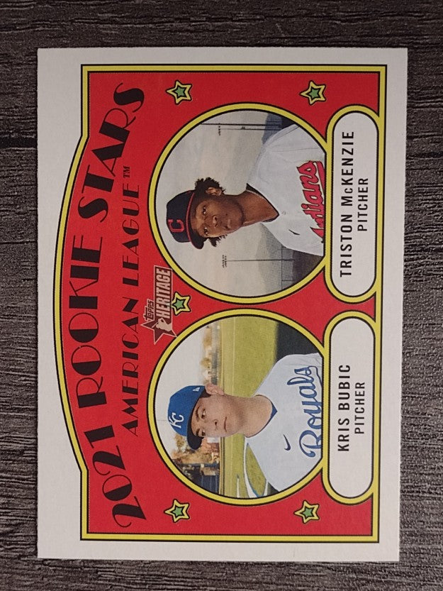 2021 Topps Heritage #375 Kris Bubic RC/Triston McKenzie RC