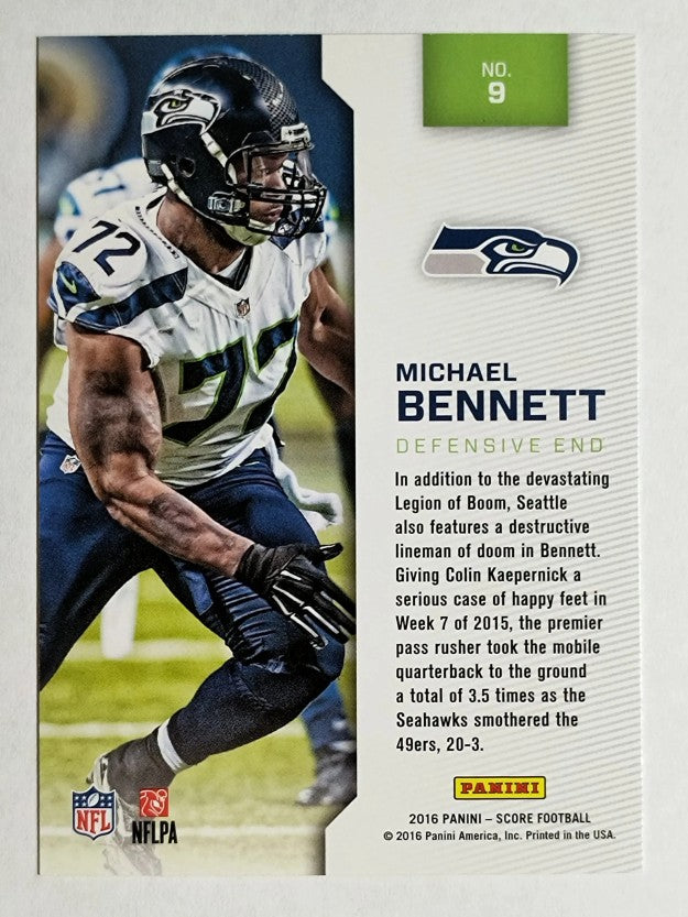 2016 Score Sack Attack Gold #9 Michael Bennett