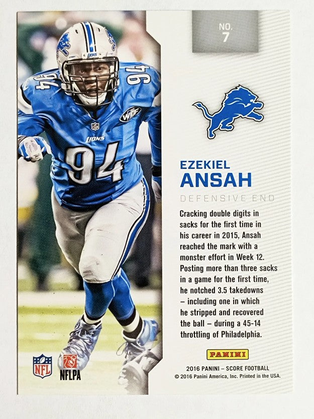 2016 Score Sack Attack Green #7 Ezekiel Ansah