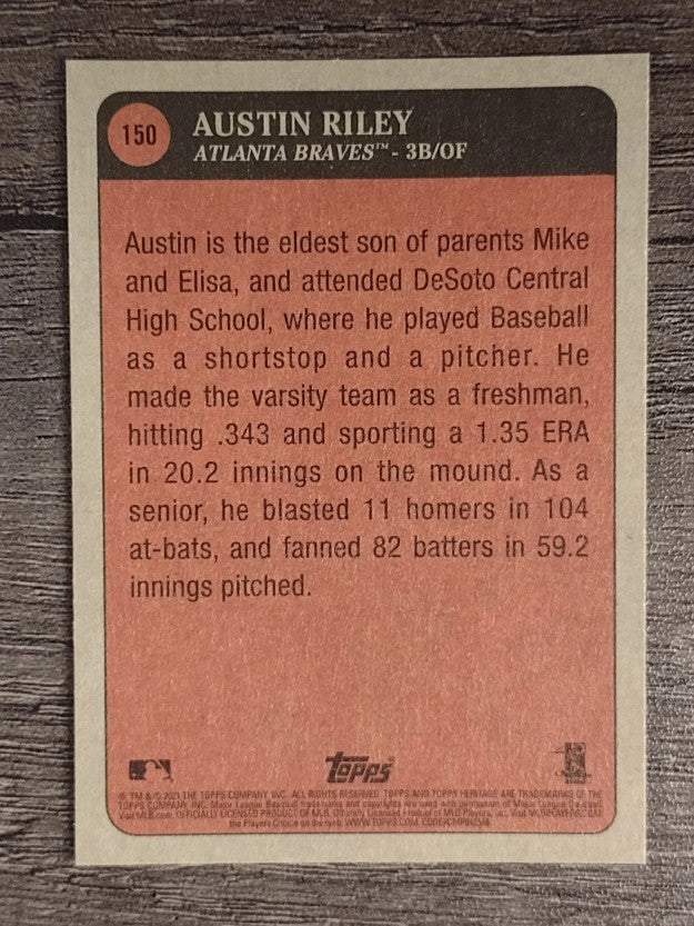 2021 Topps Heritage #150 Austin Riley KP