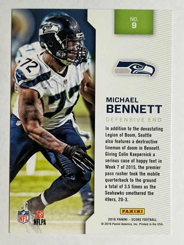2016 Score Sack Attack Green #9 Michael Bennett
