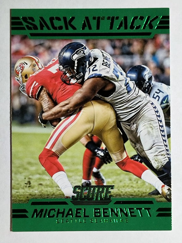 2016 Score Sack Attack Green #9 Michael Bennett