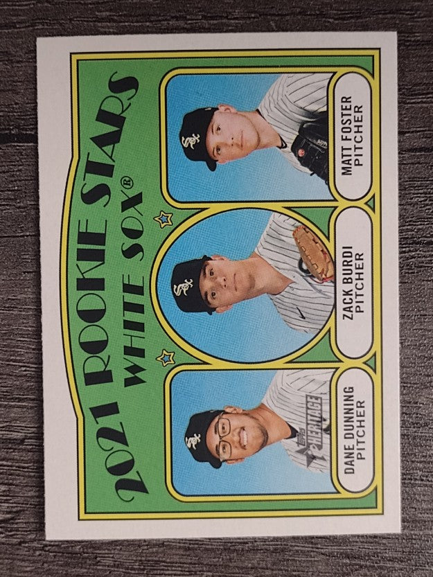 2021 Topps Heritage #208 Matt Foster RC/Dane Dunning RC/Zack Burdi RC