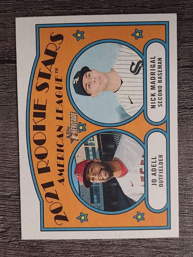 2021 Topps Heritage #187 Jo Adell RC/Nick Madrigal RC