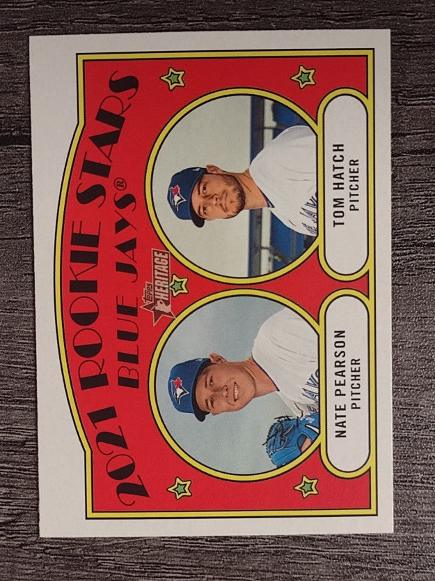 2021 Topps Heritage #301 Tom Hatch RC/Nate Pearson RC