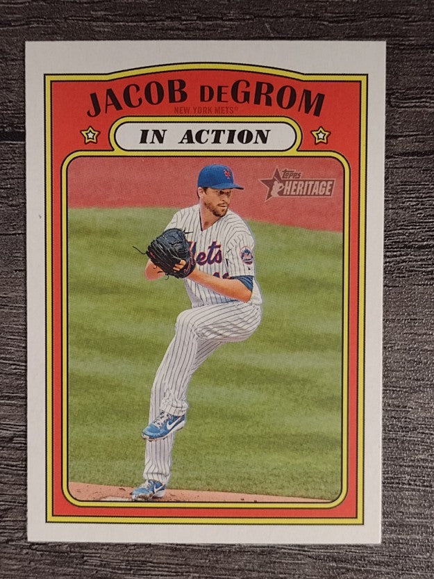 2021 Topps Heritage #100 Jacob deGrom IA