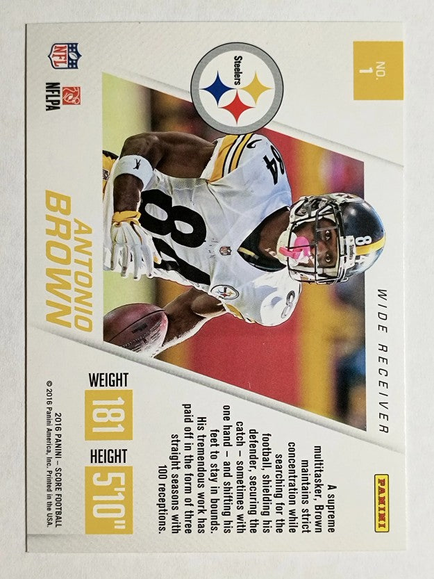 2016 Score Toe the Line Green #1 Antonio Brown