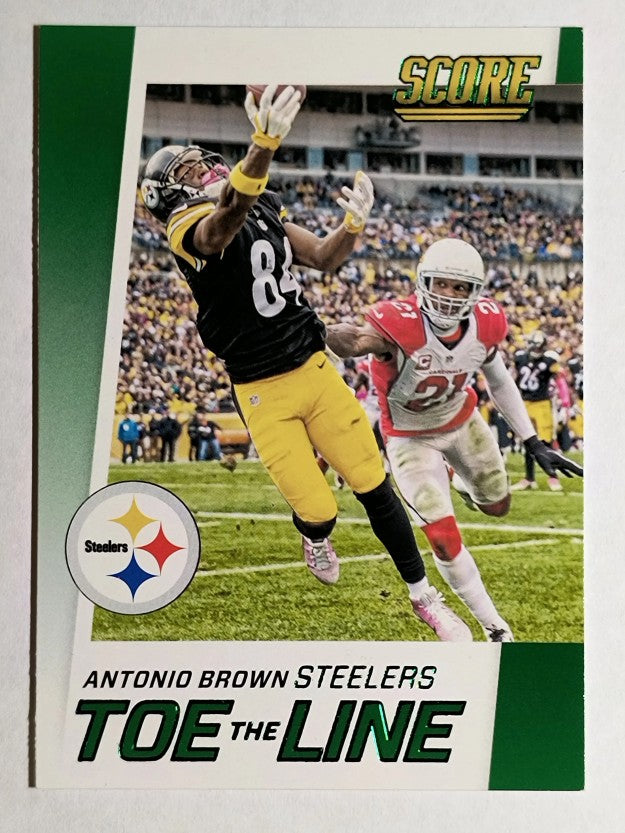 2016 Score Toe the Line Green #1 Antonio Brown