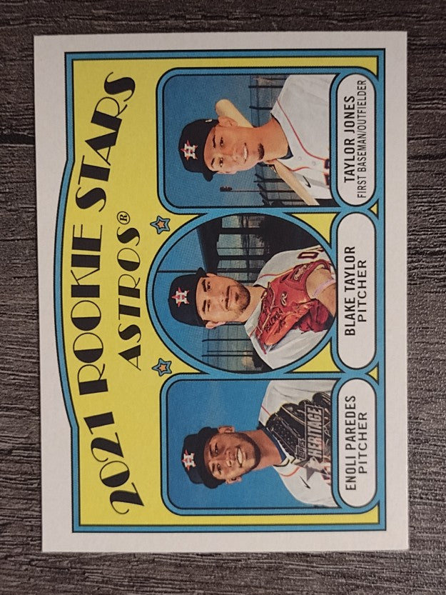 2021 Topps Heritage #211 Enoli Paredes RC/Blake Taylor RC/Taylor Jones RC