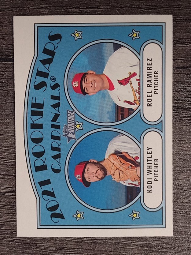 2021 Topps Heritage #303 Kodi Whitley RC/Roel Ramirez RC