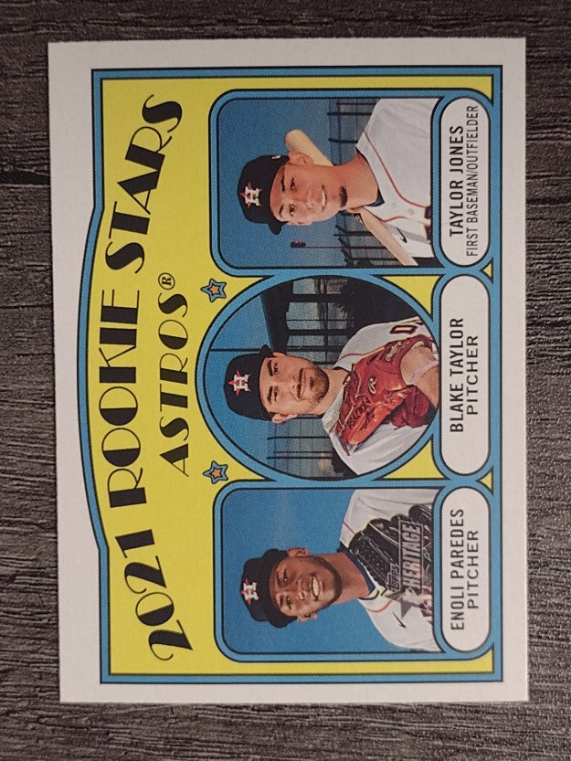 2021 Topps Heritage #211 Enoli Paredes RC/Blake Taylor RC/Taylor Jones RC