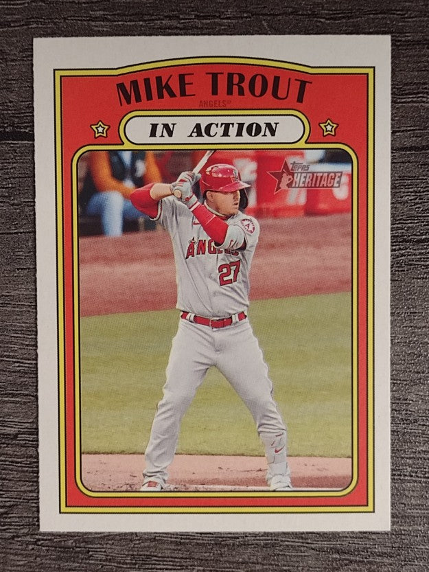 2021 Topps Heritage #170 Mike Trout IA