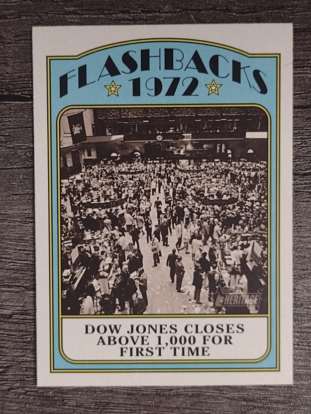 2021 Topps Heritage News Flashbacks #NFDJ Dow Jones