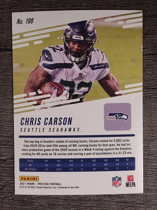 2021 Prestige #198 Chris Carson