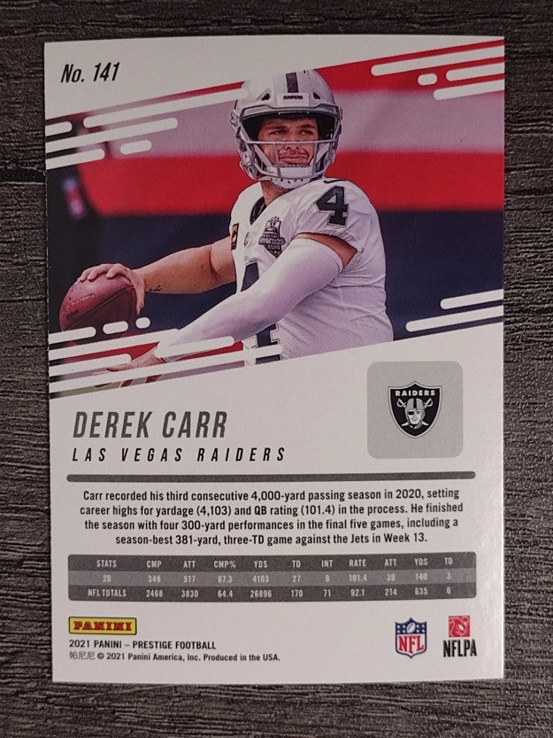 2021 Prestige #141 Derek Carr