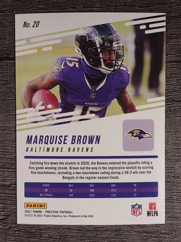 2021 Prestige #20 Marquise Brown