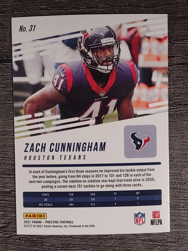2021 Prestige #31 Zach Cunningham
