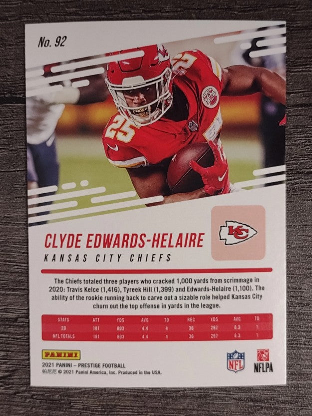 2021 Prestige #92 Clyde Edwards-Helaire