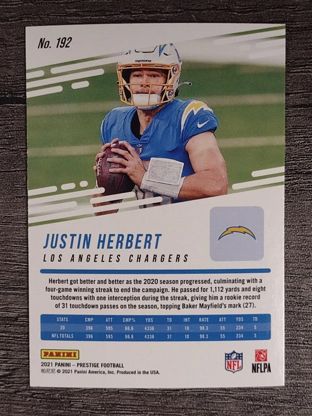 2021 Prestige #192 Justin Herbert