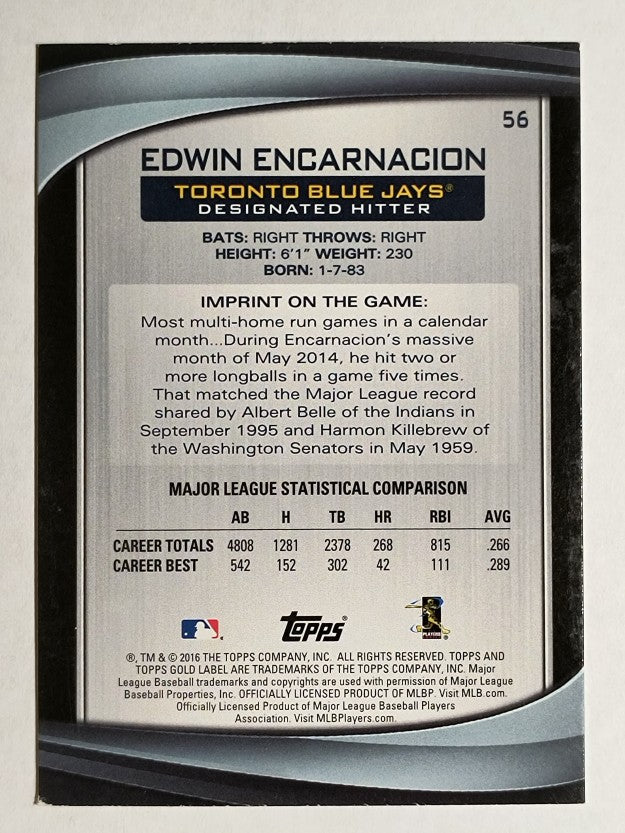 2016 Topps Gold Label Class 3 #56 Edwin Encarnacion