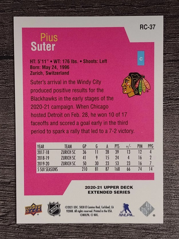 2020-21 Upper Deck Rookie Class SE #RC37 Pius Suter