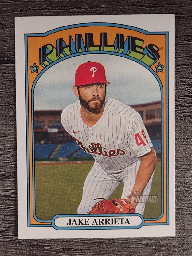 2021 Topps Heritage #442 Jake Arrieta SP