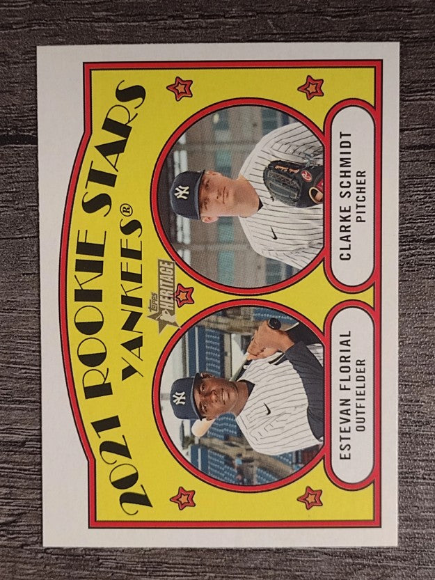 2021 Topps Heritage #158 Estevan Florial RC/Clarke Schmidt RC