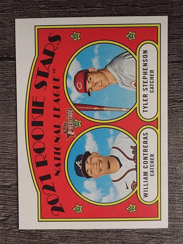 2021 Topps Heritage #81 Tyler Stephenson RC/William Contreras RC