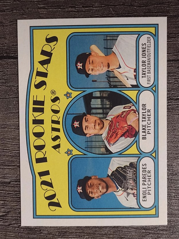 2021 Topps Heritage #211 Enoli Paredes RC/Blake Taylor RC/Taylor Jones RC