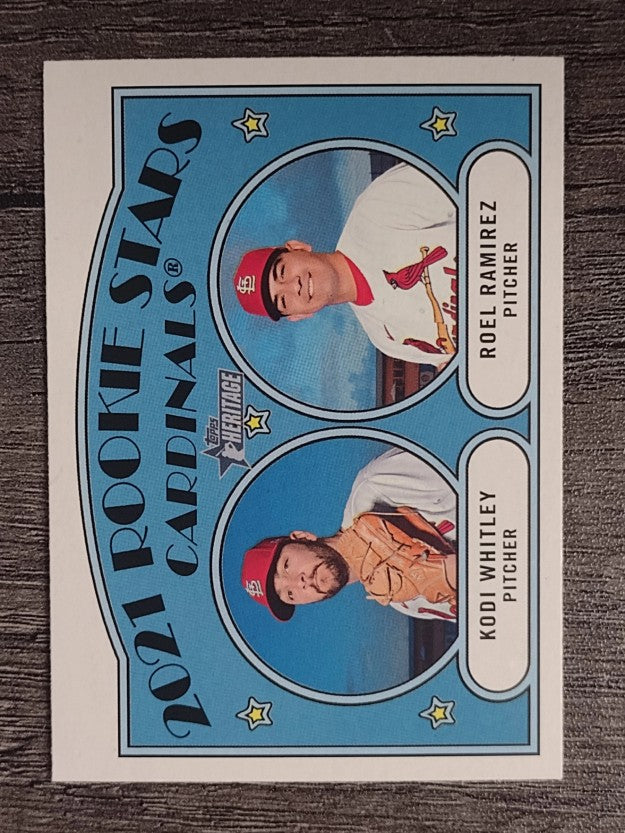 2021 Topps Heritage #303 Kodi Whitley RC/Roel Ramirez RC