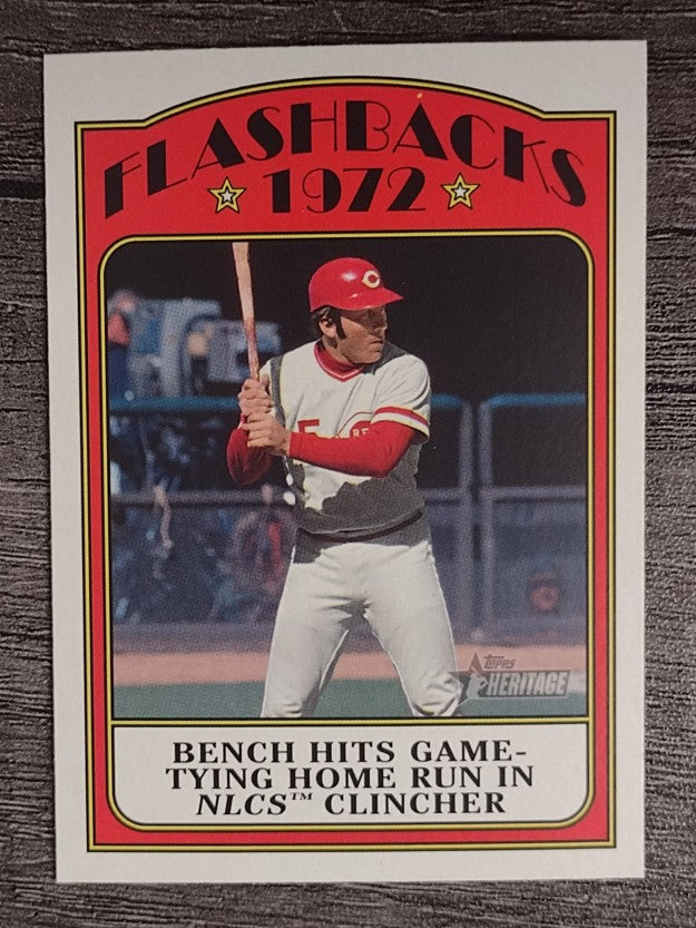 2021 Topps Heritage Baseball Flashbacks #BFBJB Johnny Bench