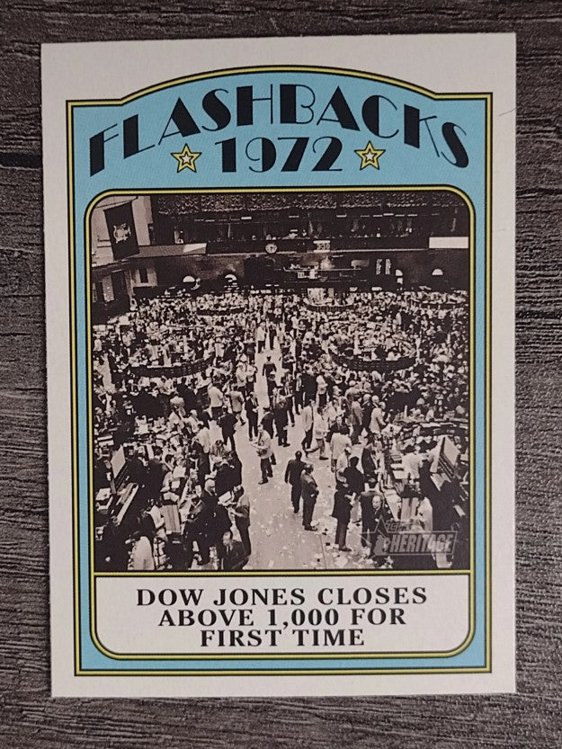 2021 Topps Heritage News Flashbacks #NFDJ Dow Jones