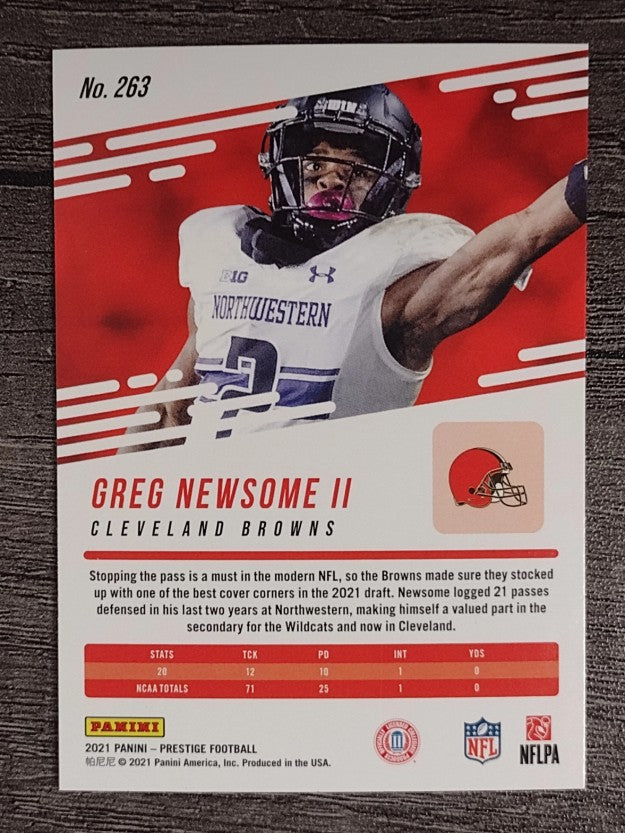 2021 Prestige #263 Greg Newsome II RC