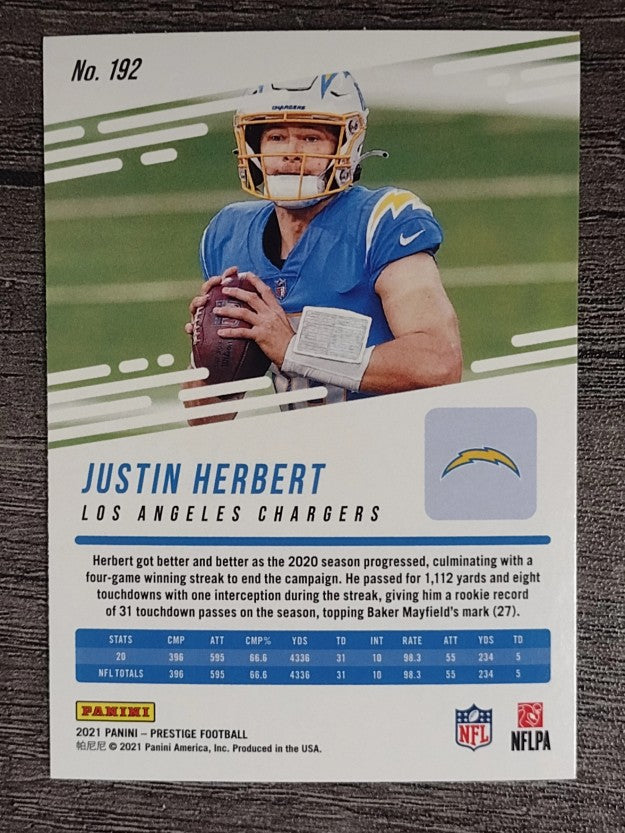 2021 Prestige #192 Justin Herbert