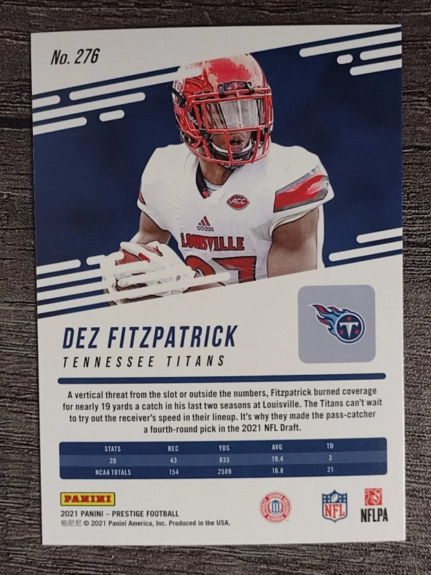 2021 Prestige #276 Dez Fitzpatrick RC