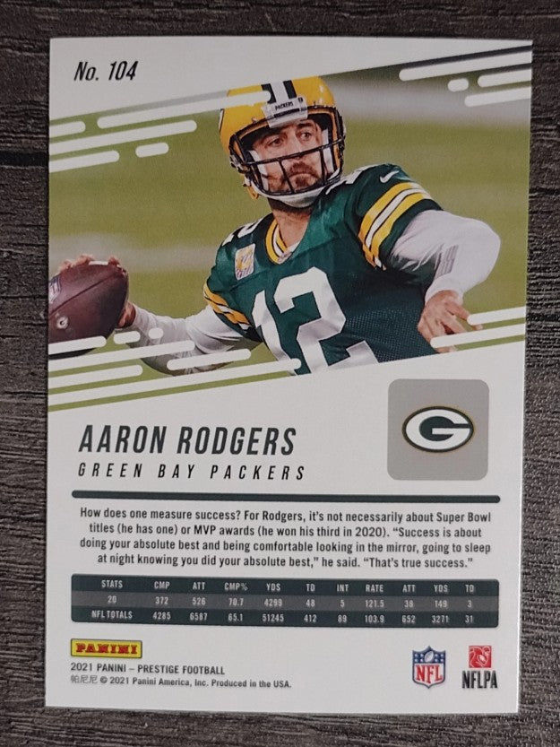 2021 Prestige #104 Aaron Rodgers