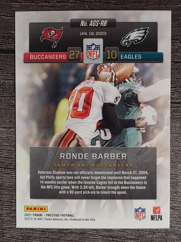 2021 Prestige Any Given Sunday #11 Ronde Barber