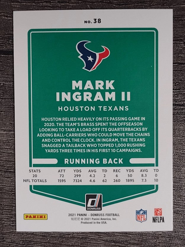 2021 Donruss #38 Mark Ingram II